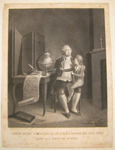 Charger l'image dans la galerie, Louis Seize s'occupant de l'éducation de son fils dans la tour du Temple, dédié aux fidèles Français... 1798-