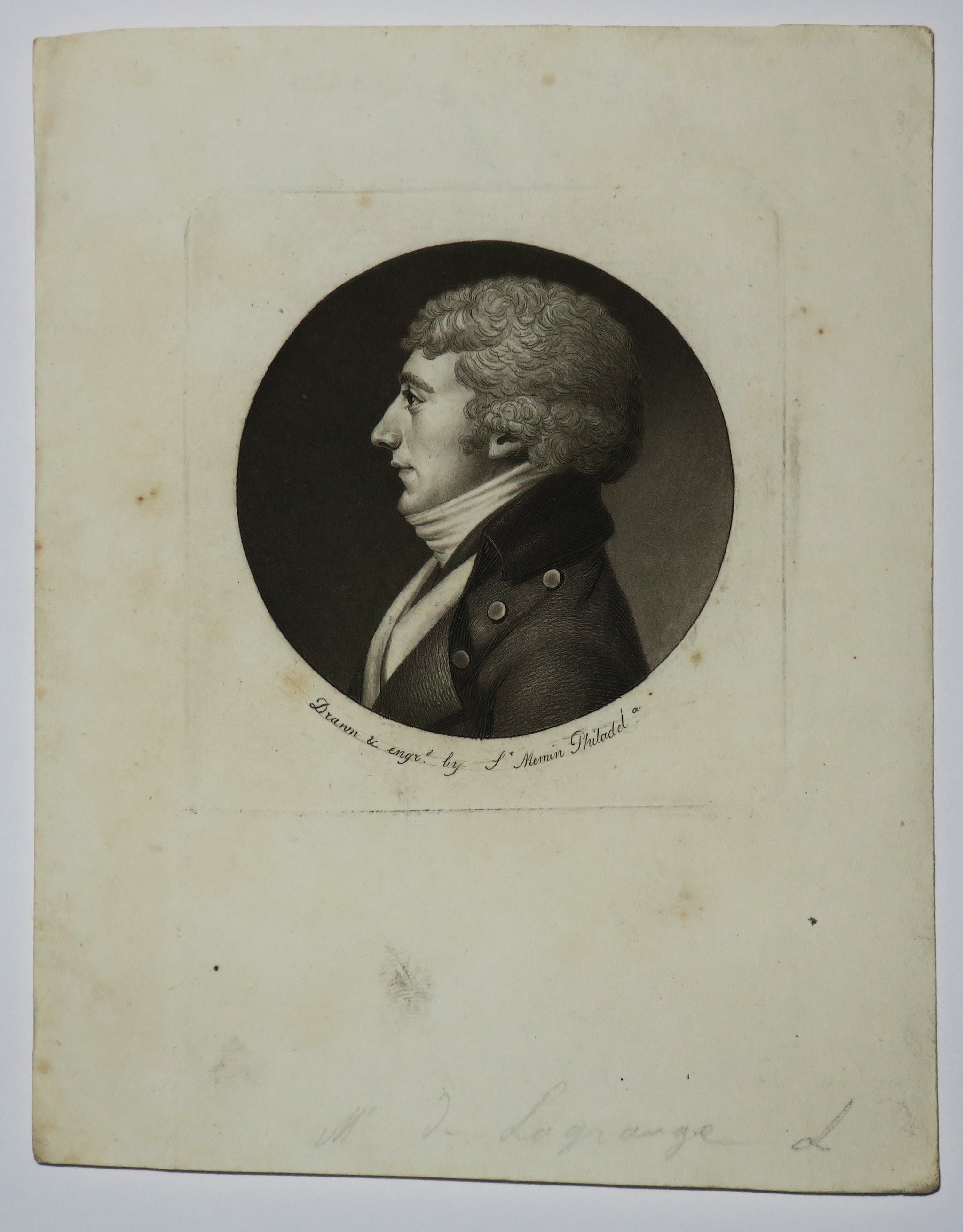 Portrait de Joseph E.G.M. de La Grange. 1799.