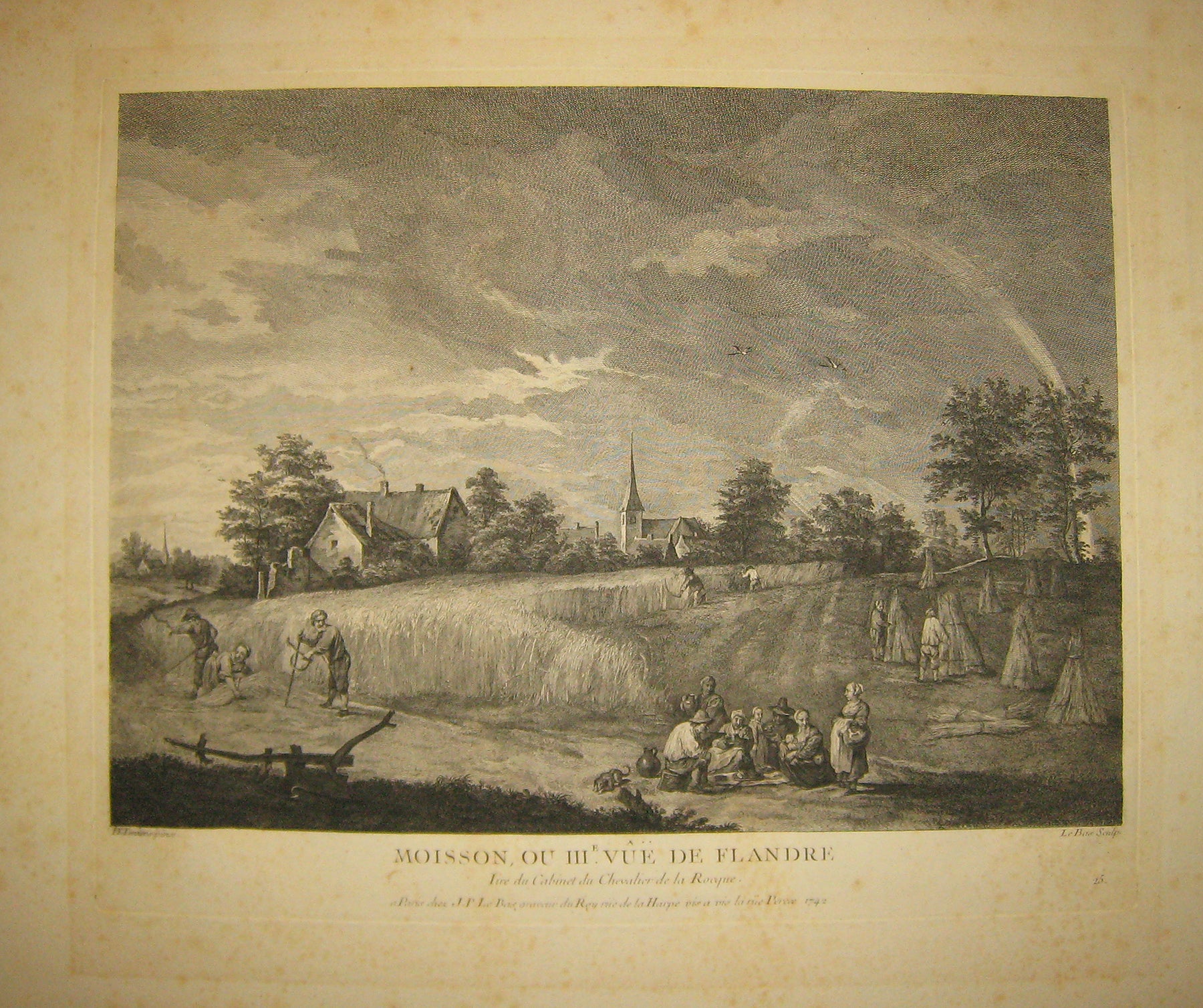 Moisson, ou III ème Vue de Flandre, tiré du Cabinet du Chevalier de la Rocque.