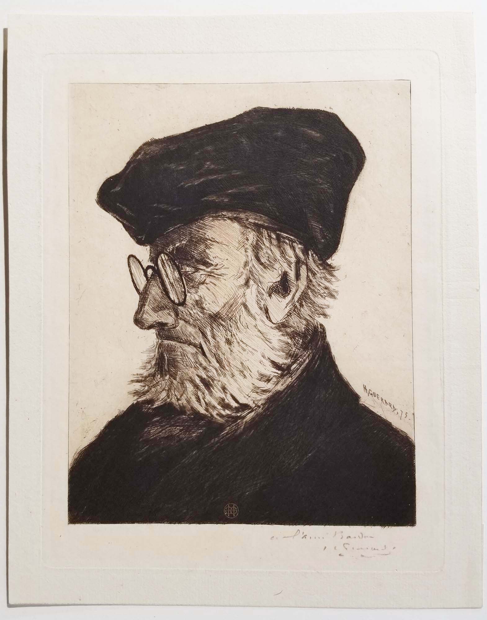 Portrait d'homme, de profil gauche. 1875.