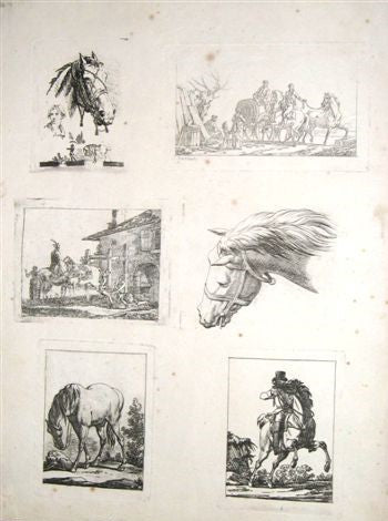 Petites scènes de chevaux.