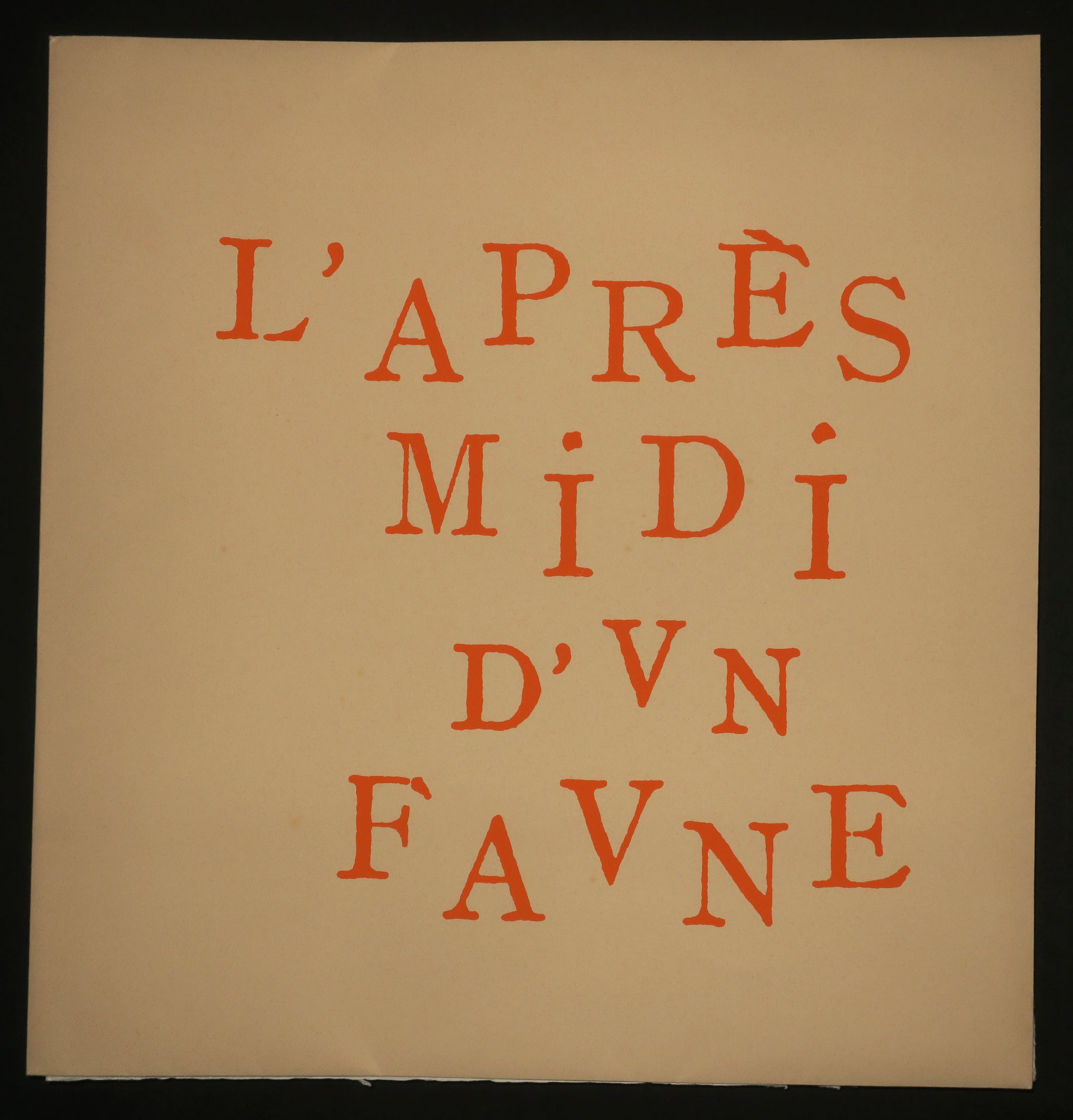 L’après-midi d’un faune, 1966.