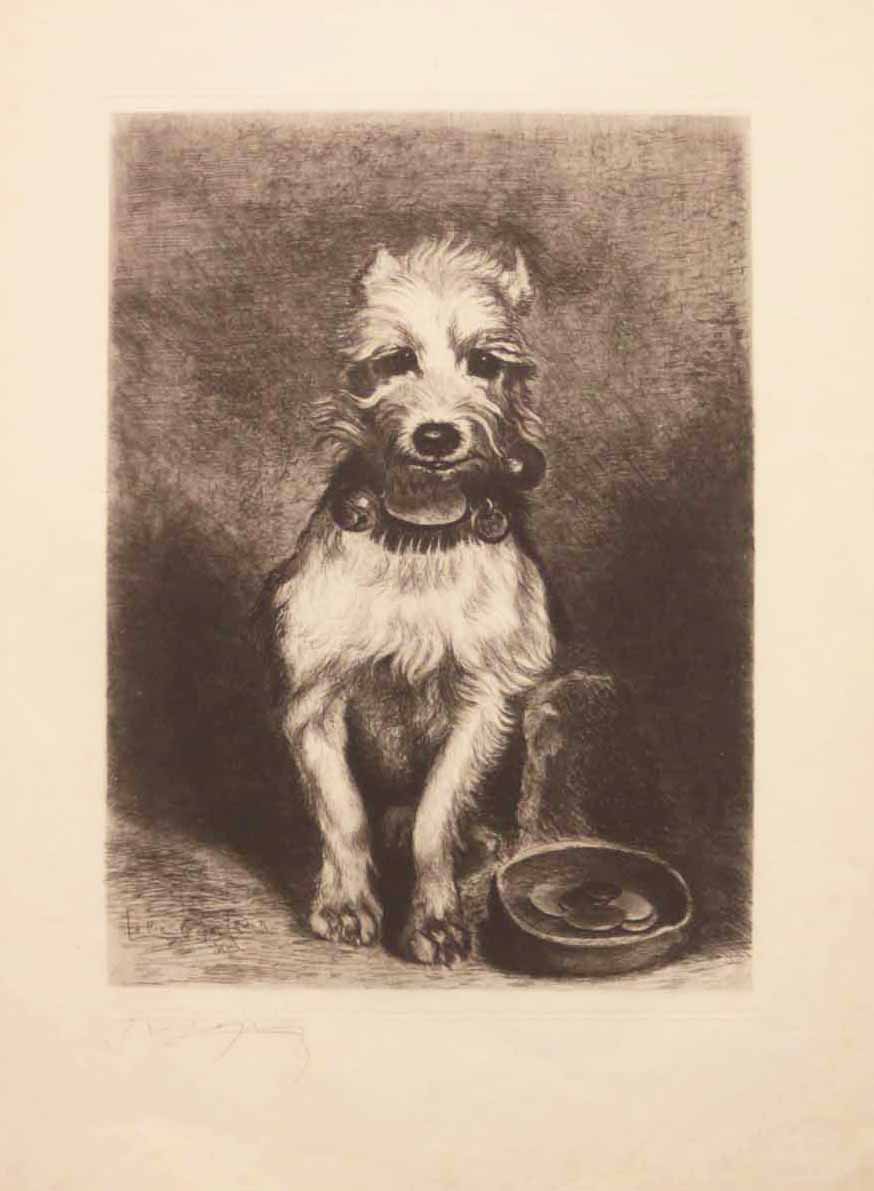 Chien debout.  1861.