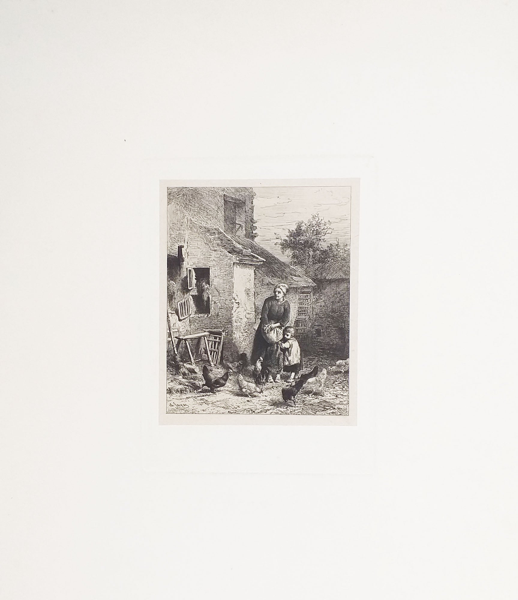 Un coin de cour. 1864.