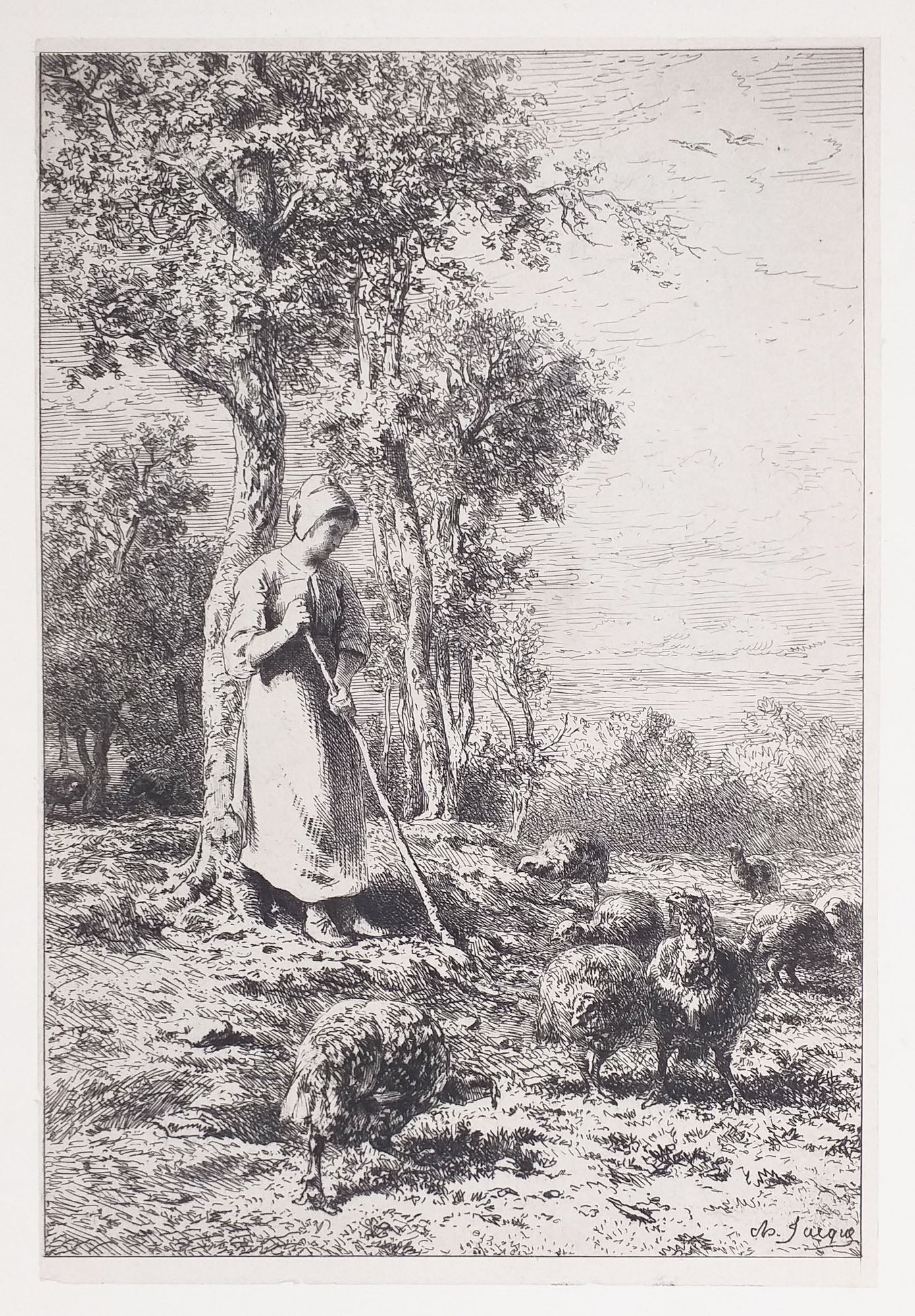 La gardeuse de dindons. c.1864.