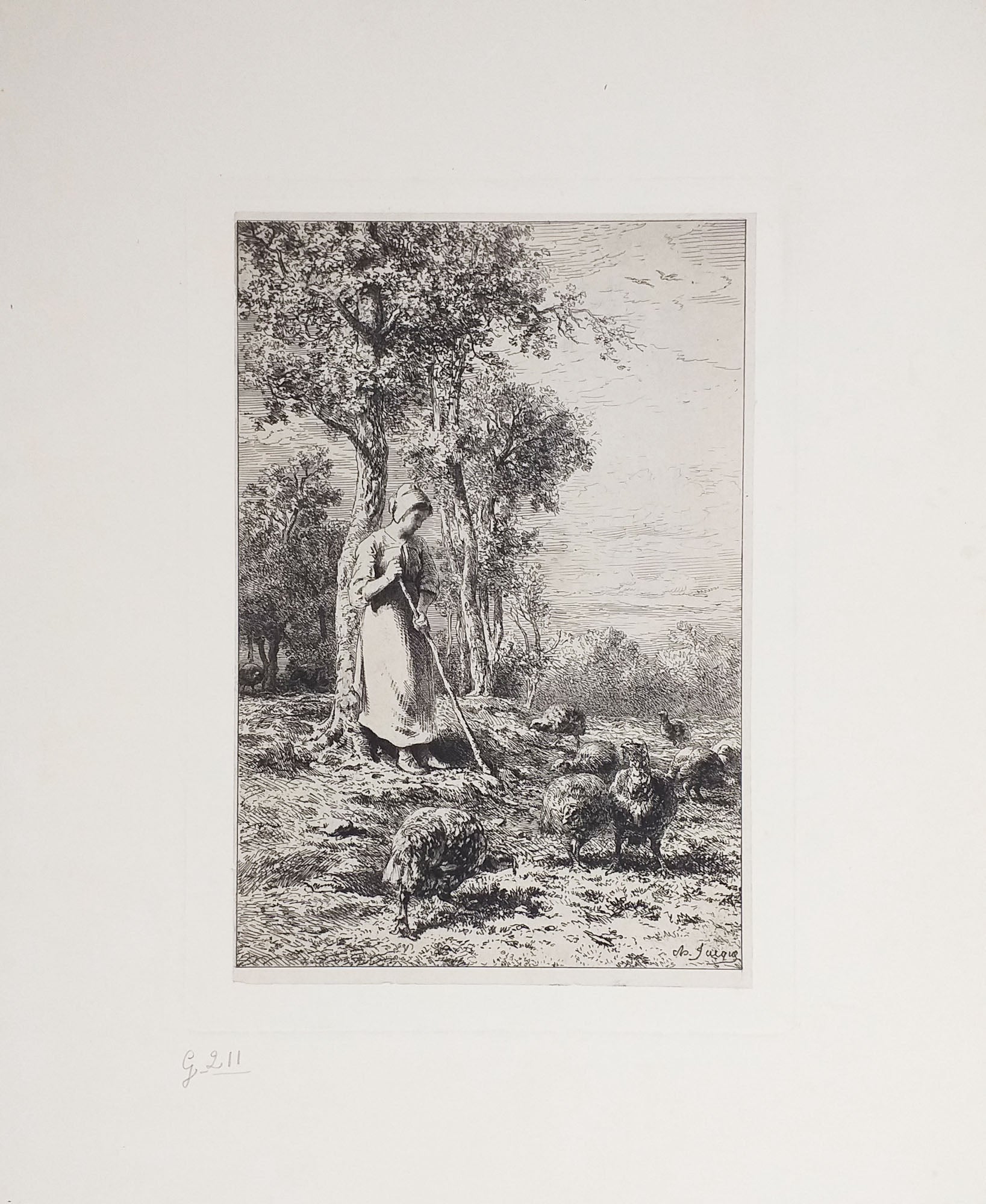 La gardeuse de dindons. c.1864.