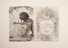 Charger l'image dans la galerie, Menu et Programme de la soirée du 23 mars 1921 pour La Gravure Originale en noir.