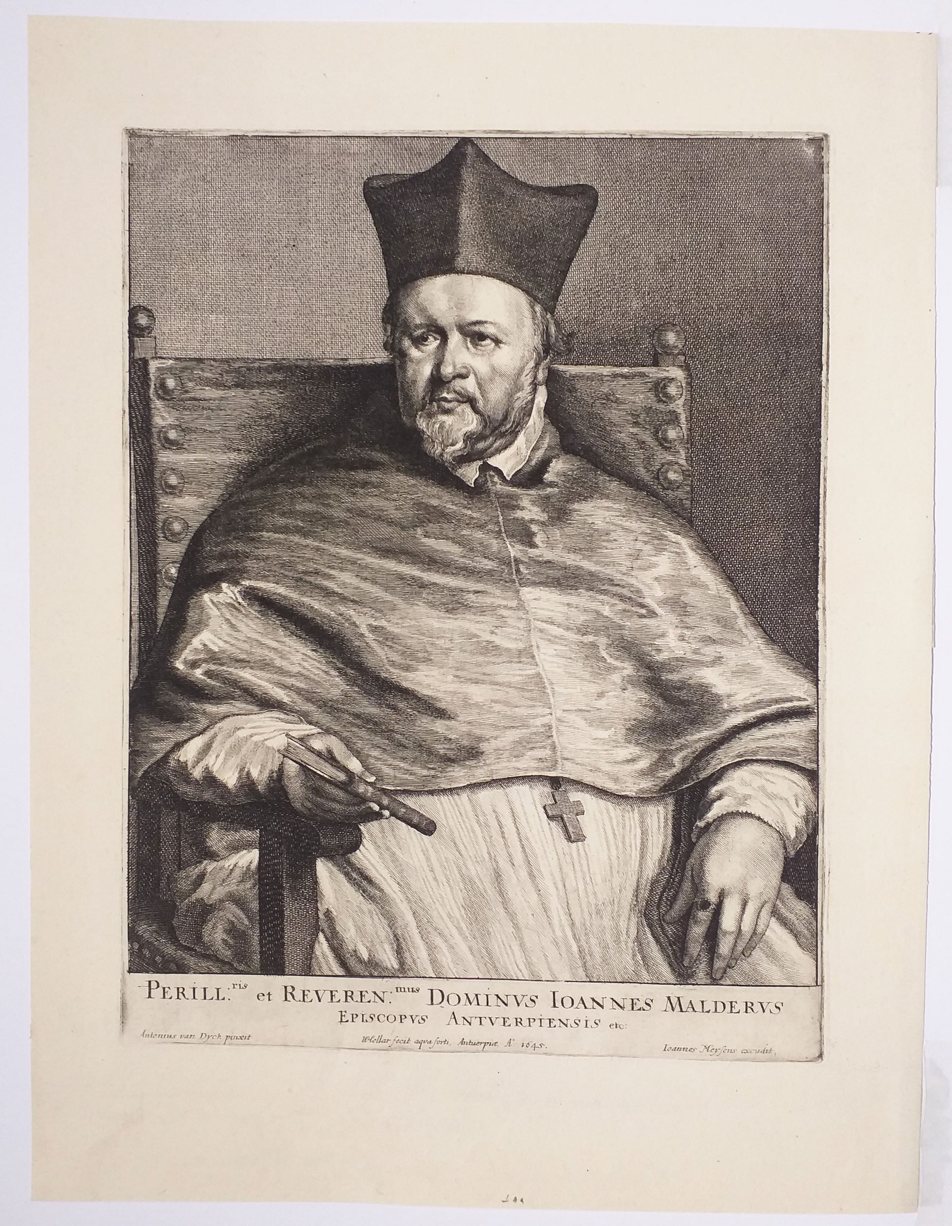 Portrait de Jean Malder, Évêque d'Anvers (1563†1633).  1645.