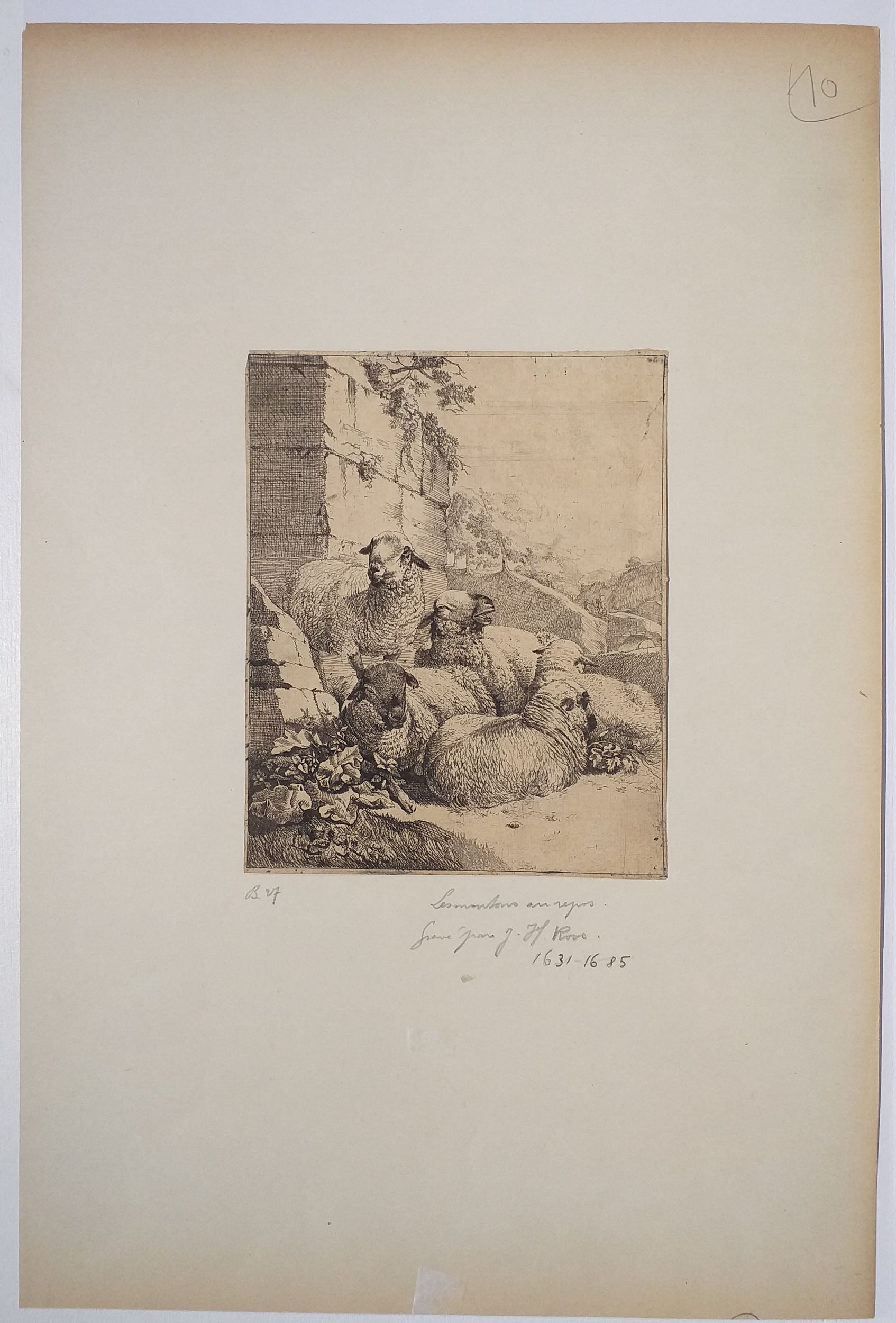 Les moutons au repos.  c.1668-1670.