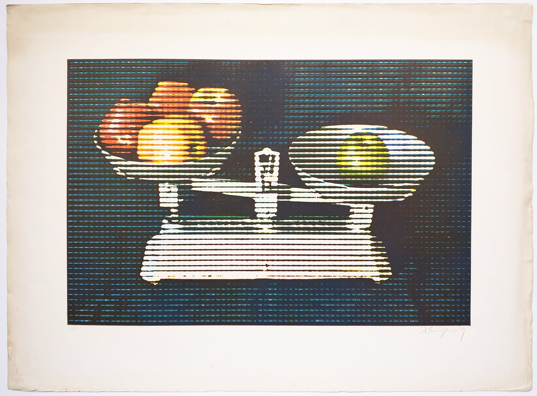 Balance et fruits.  1969.