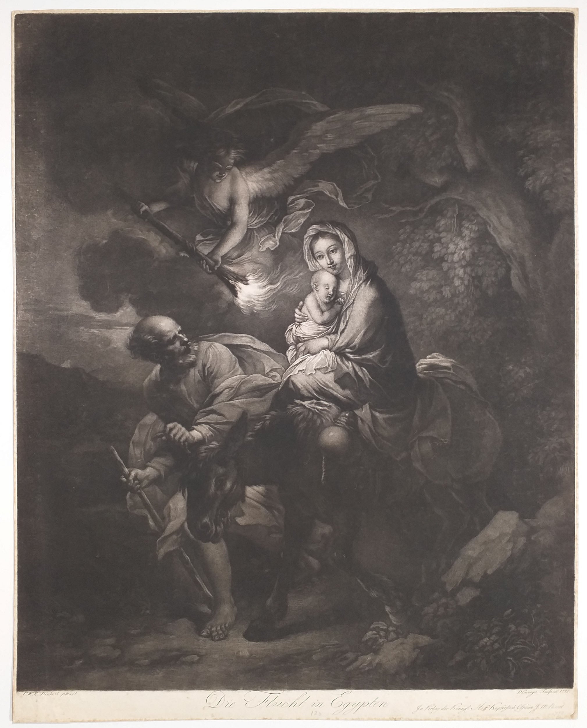 Die Flucht in Egypten (La Fuite en Egypte).  1788.