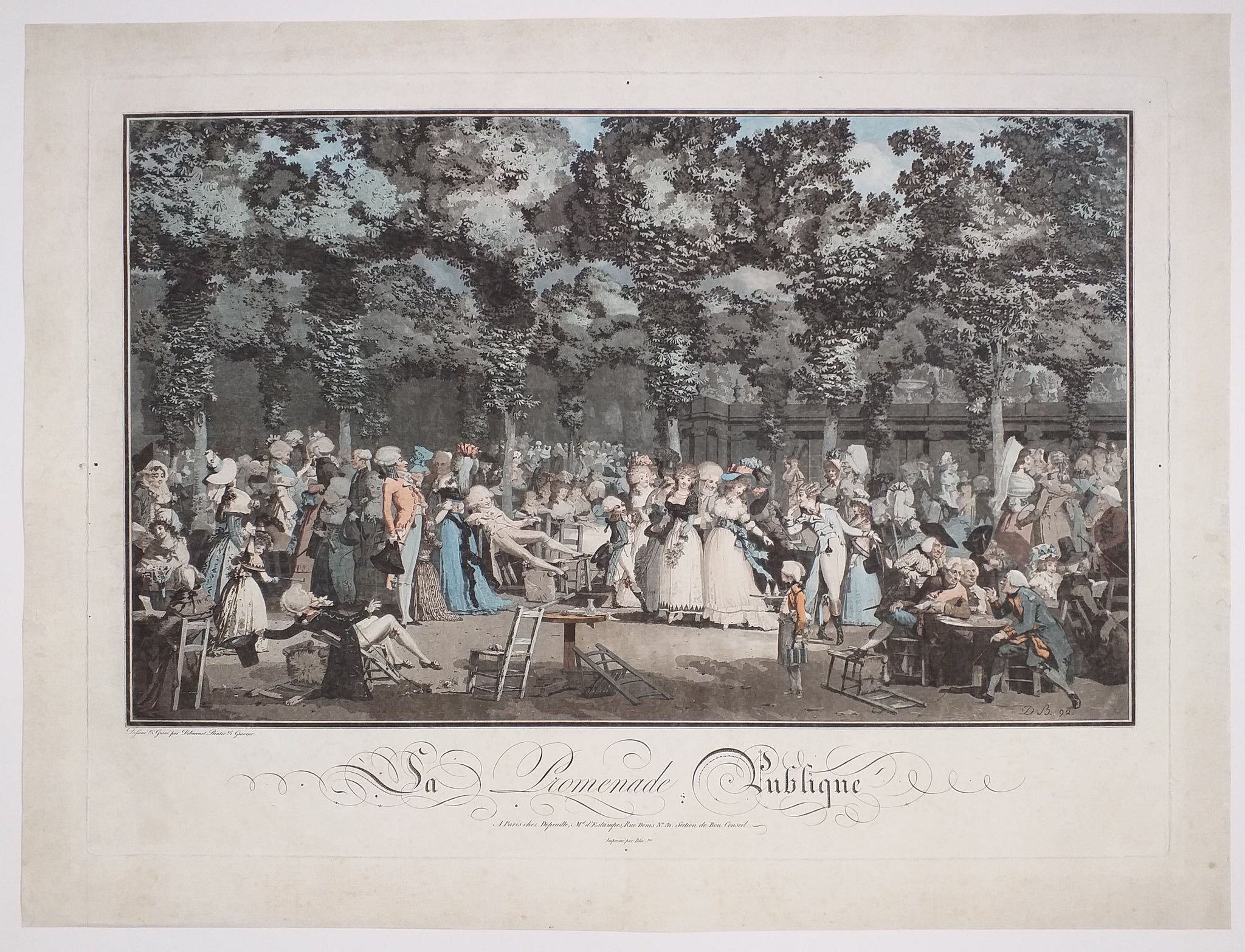La Promenade publique.  1792.