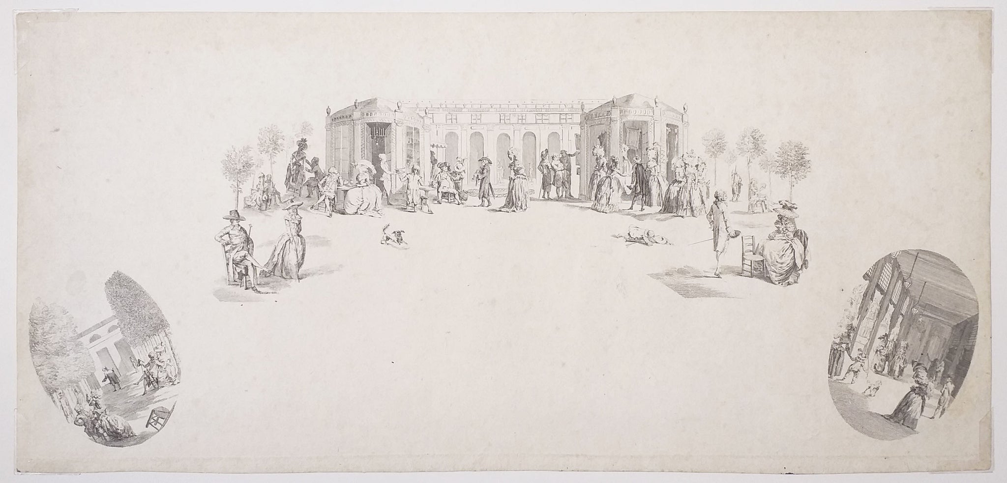 La Galerie de Bois. Les Rotondes du Palais-Royal. L'Allée. 1791.