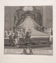 Charger l'image dans la galerie, Le Concert Méchanique, inventé par R. Richard, exposé à la Bibliothèque du Roi. Dédié à Monseigneur le Comte de Saint Florentin, Ministre et Secrétaire d'Etat Commandeur, Chancelier et Surintendant des Ordres du Roi.  1769.