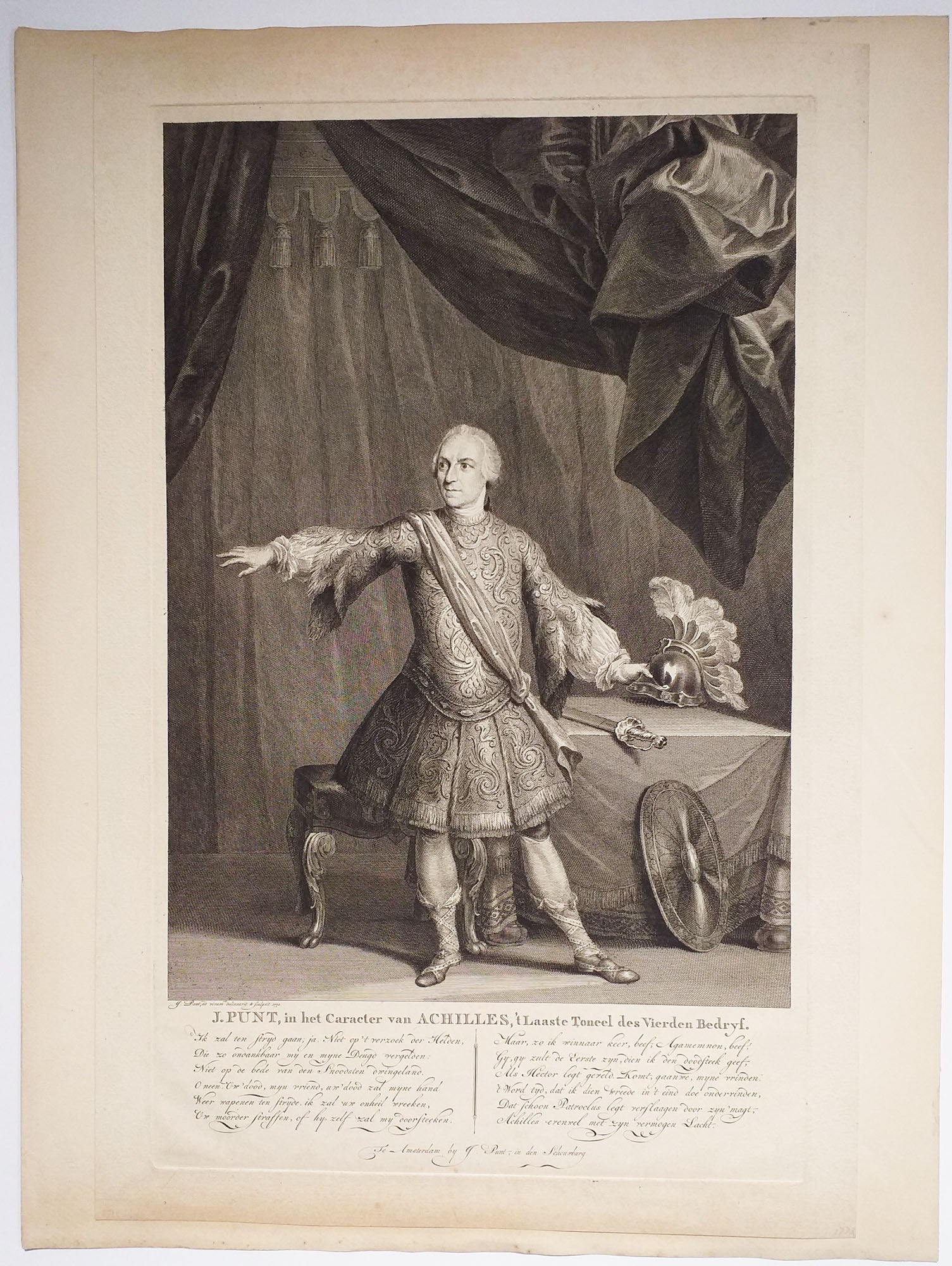 Autoportrait de Jan Punt, dans le personnage d'Achille.