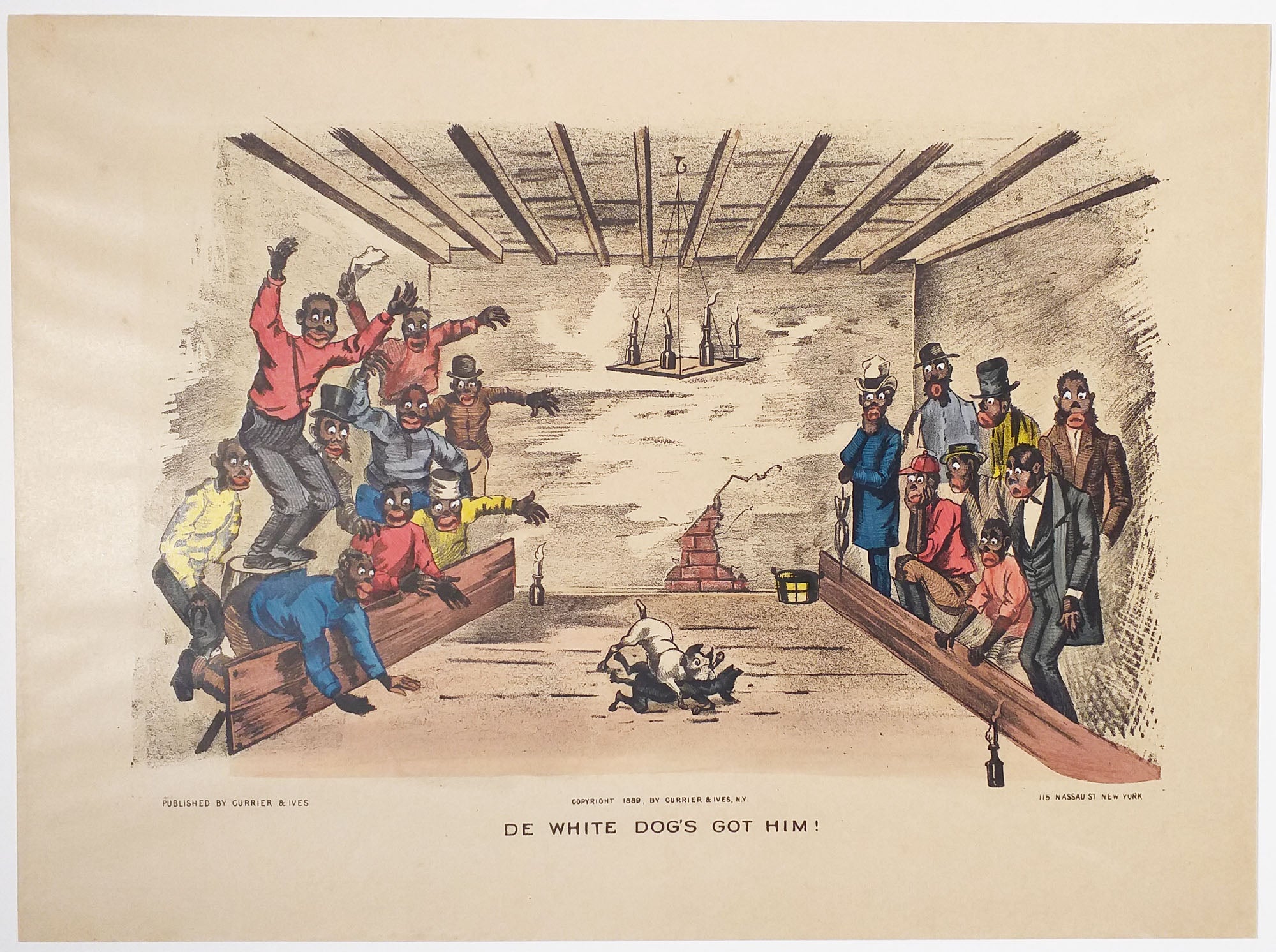 De white dog's got him! 1889.