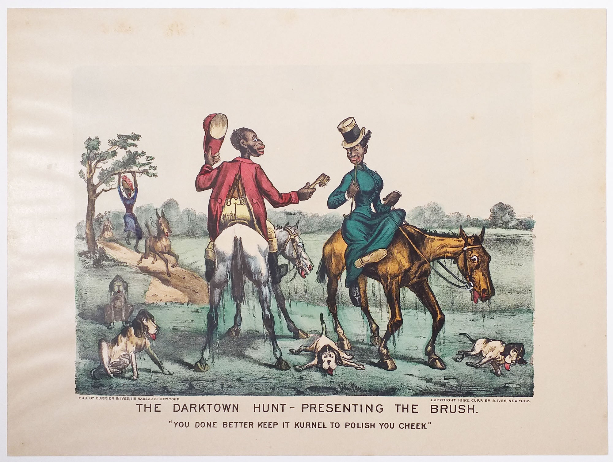 The Darktown Hunt- Presenting the brush.