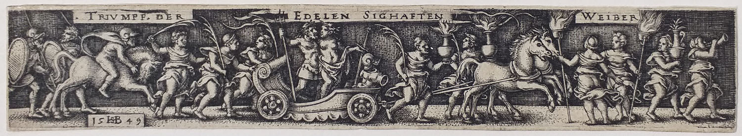 Procession triomphale des nobles femmes glorieuses. 1549.