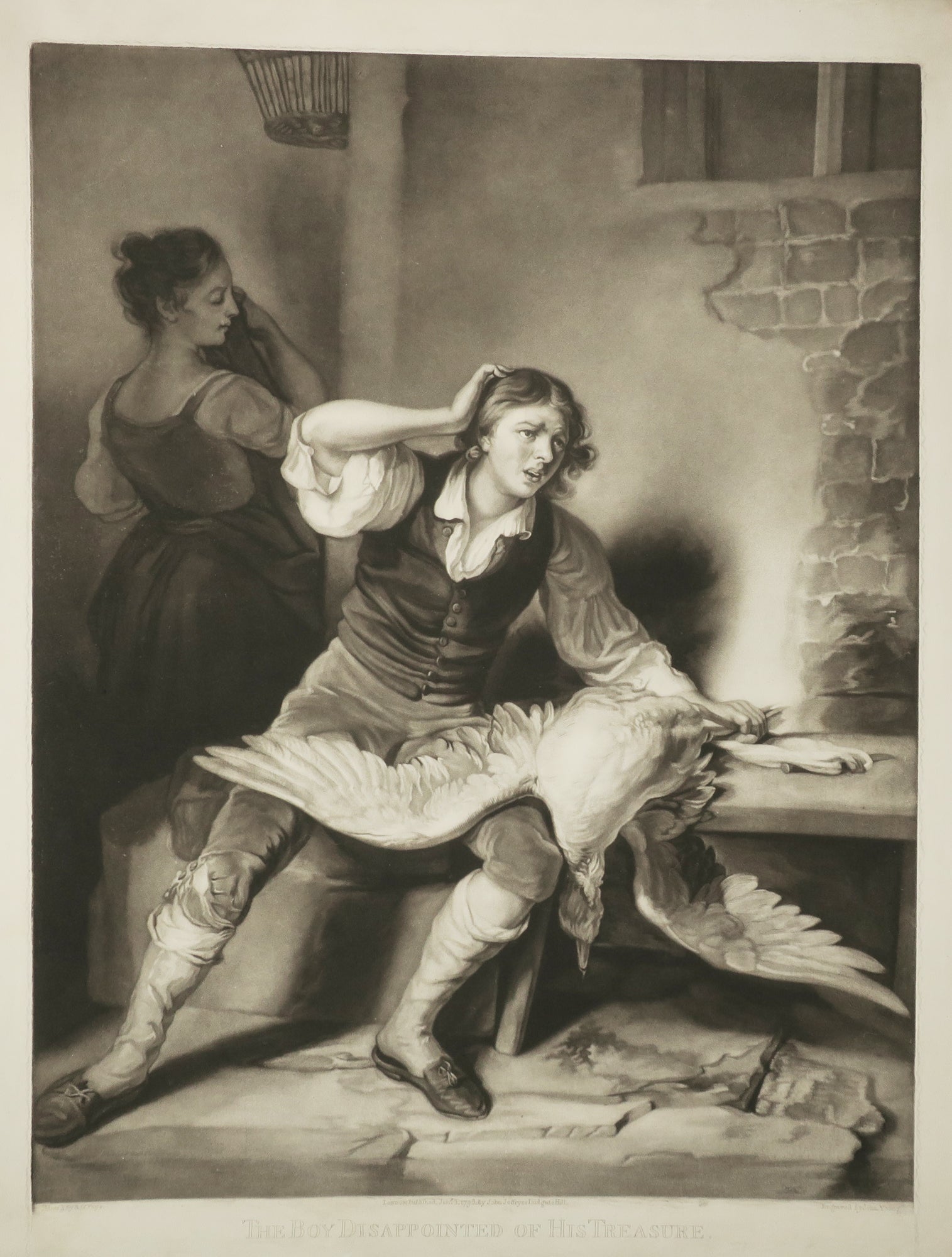 The boy discovering the Golden Eggs & The Boy disappointed of his Treasure.