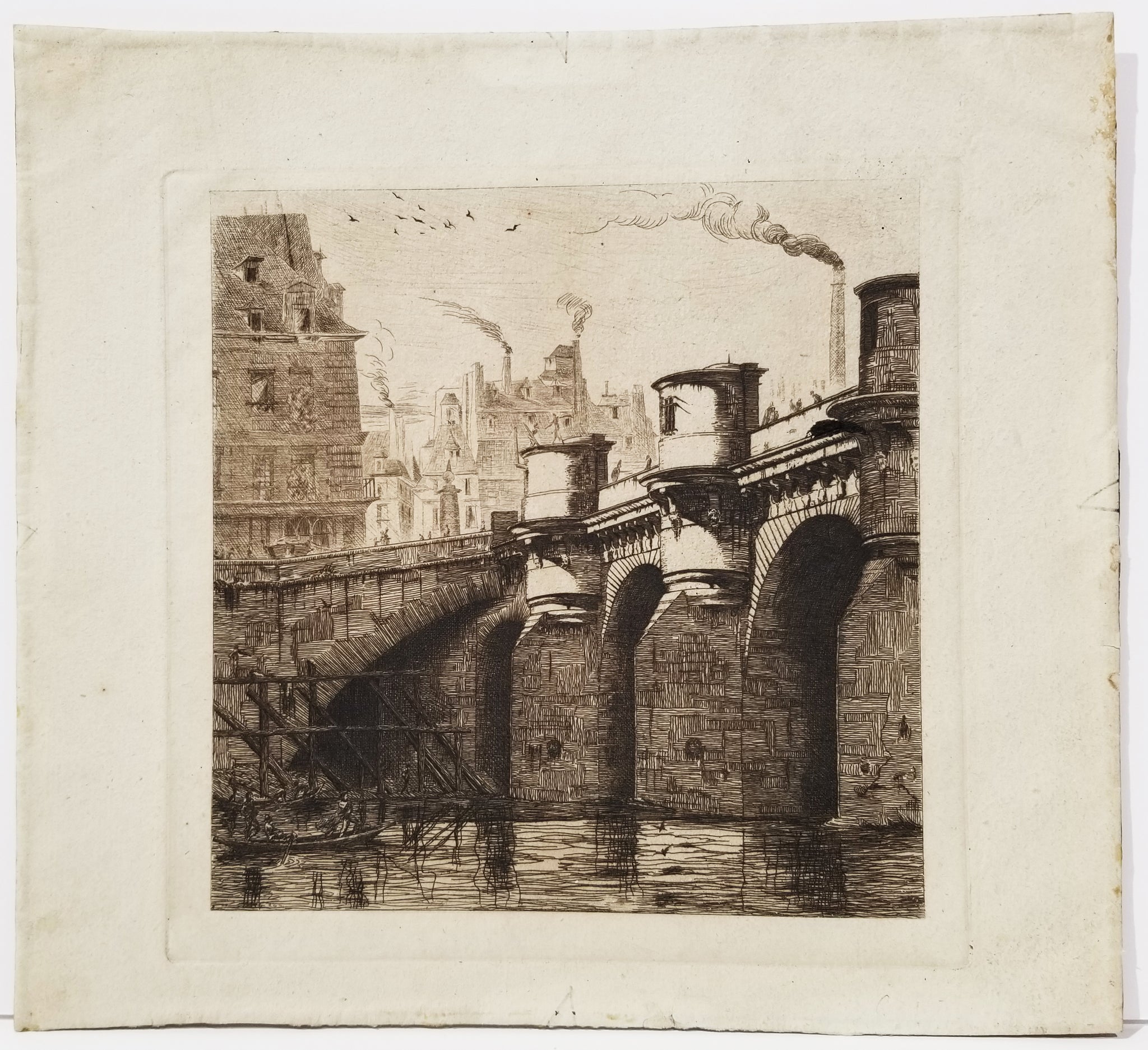 Le Pont-Neuf, à Paris. Vers 1853.