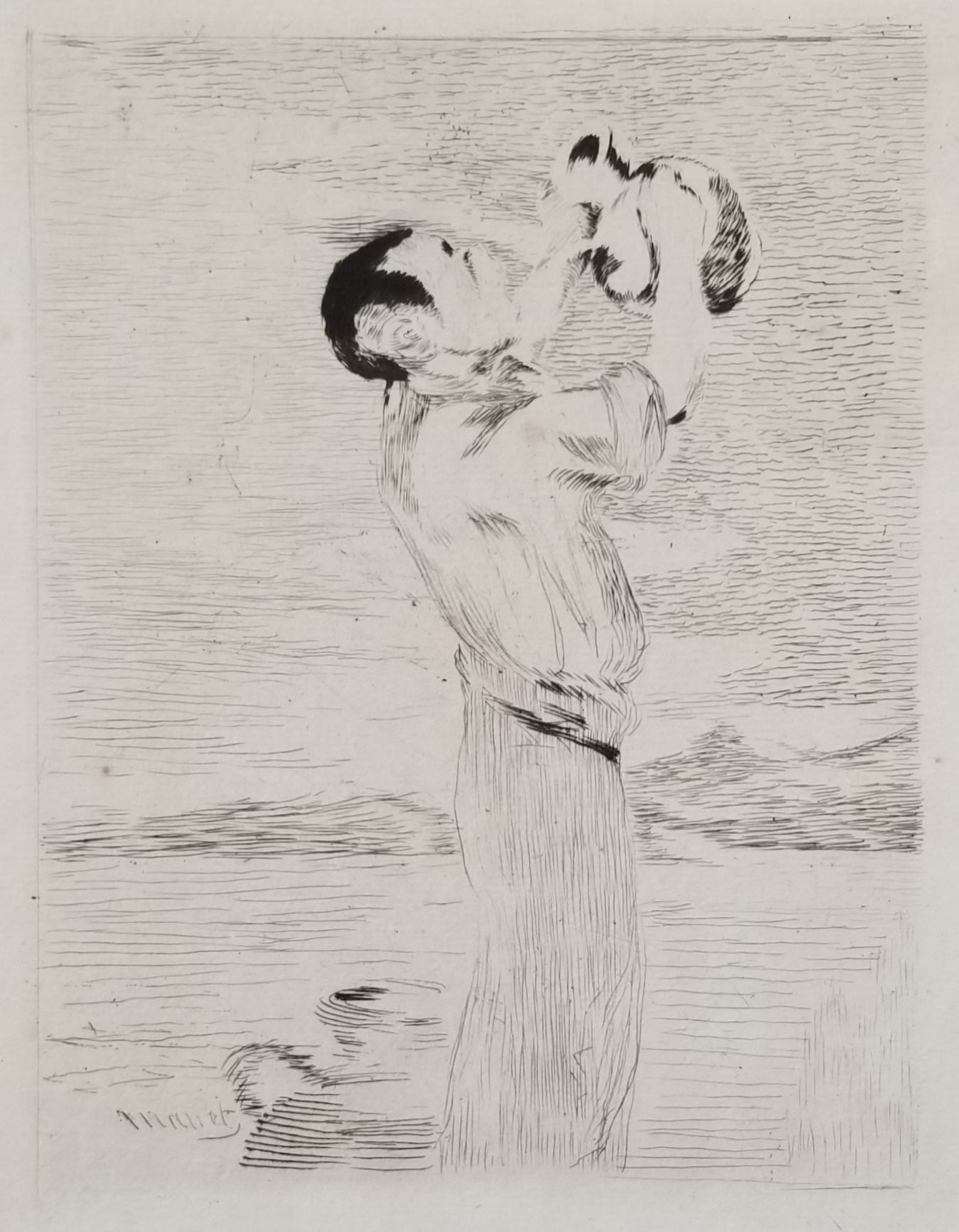 Le Buveur d'eau ou La Régalade.  1870-1874.