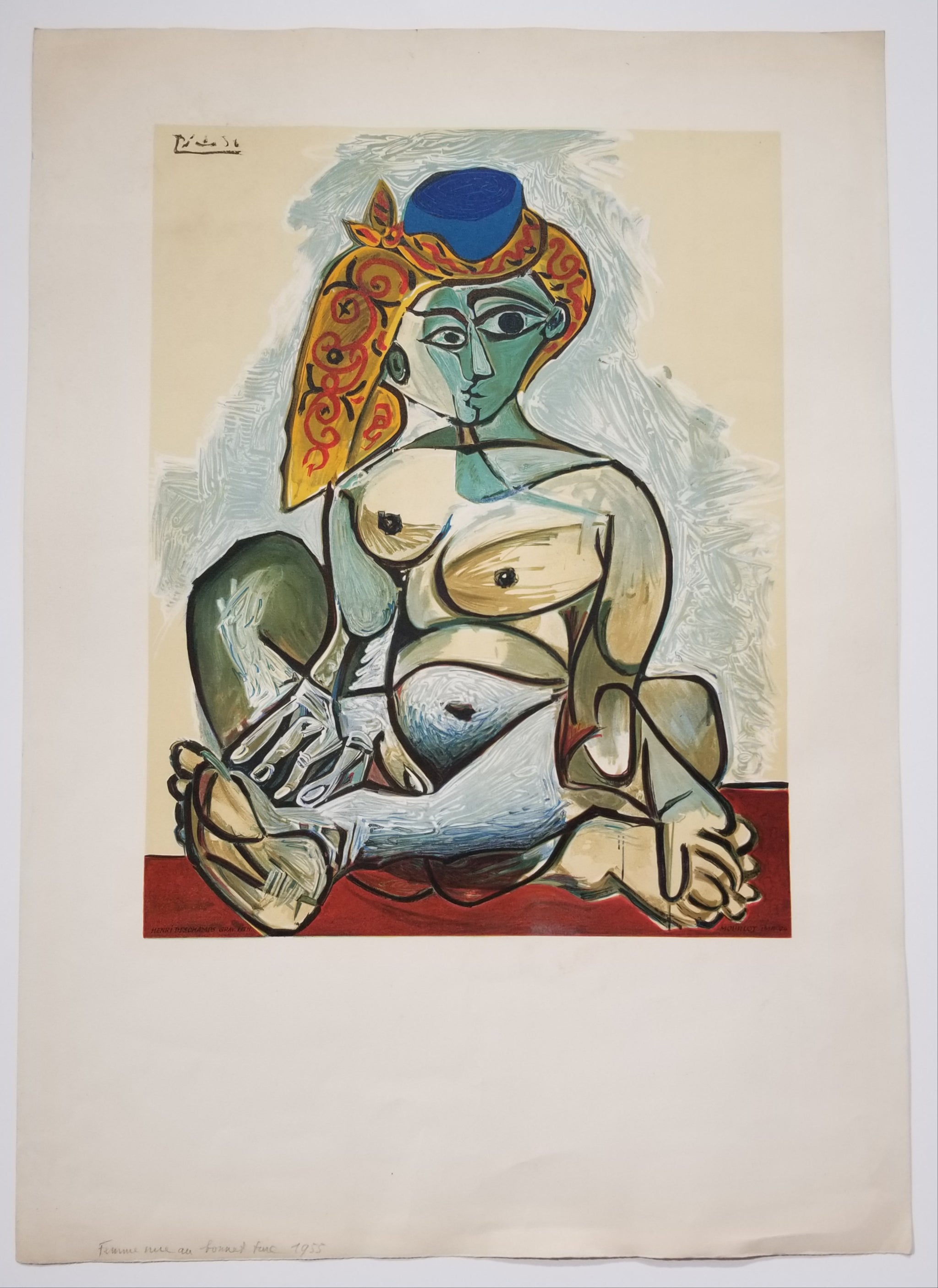 Femme nue au bonnet turc.  1955.