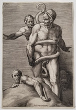 Charger l'image dans la galerie, Biagio de Césène en damné. Les démons.  1575.