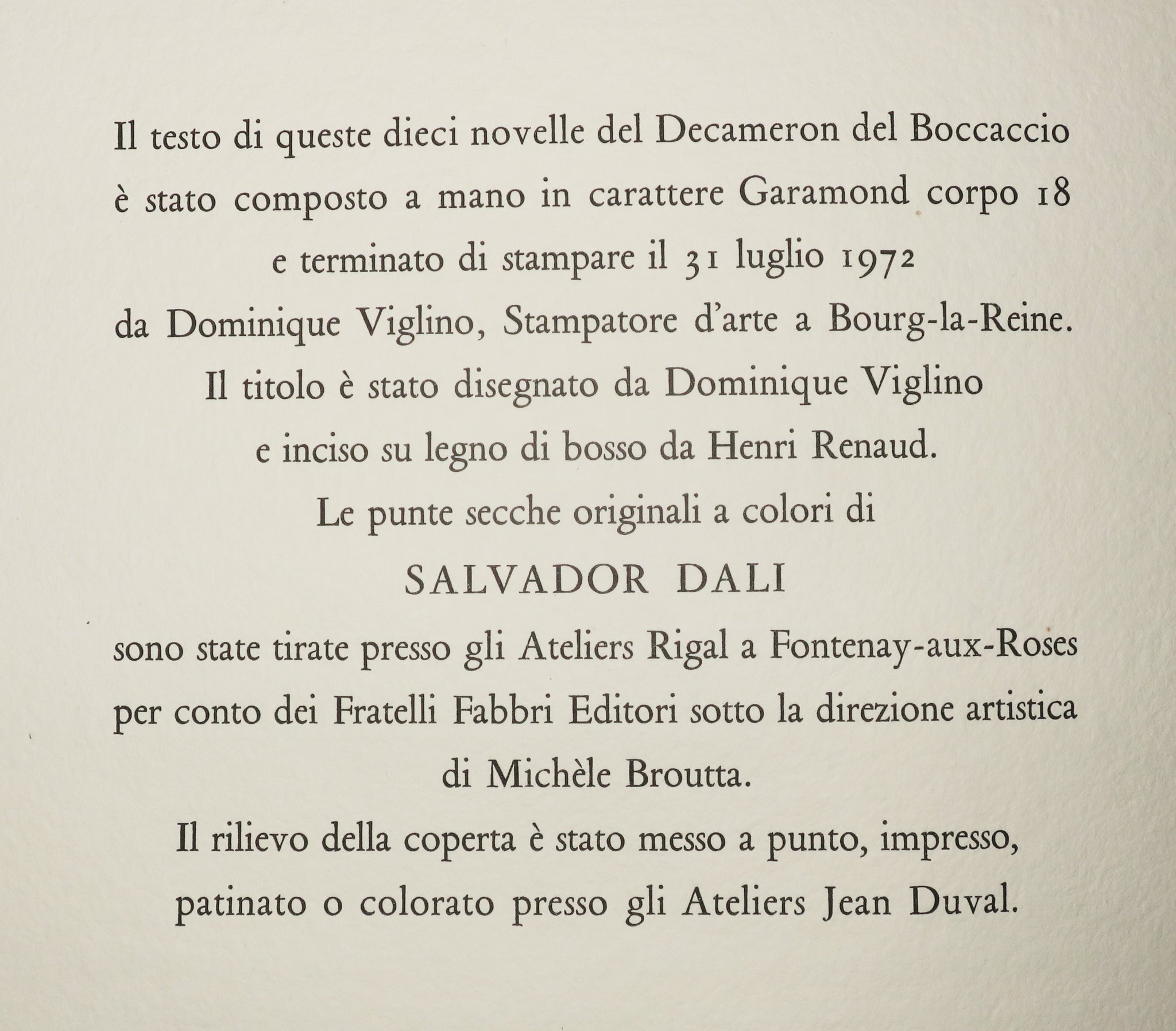 LE DECAMERON. Boccaccio. 1972.