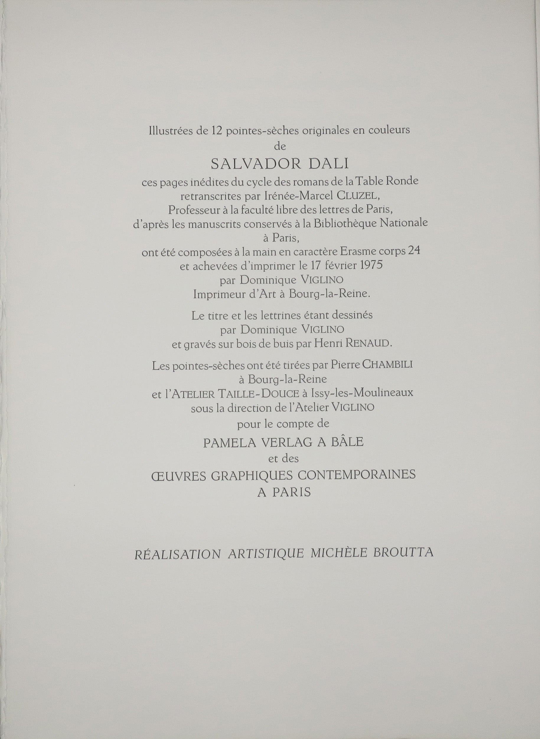 La Quête du Graal. 1975.