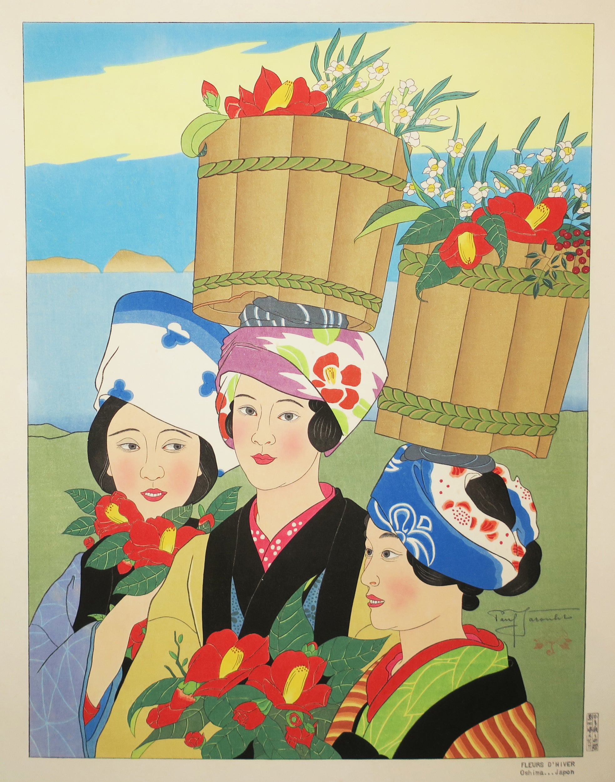 Fleurs d'hiver, Oshima (Japon). 1955.