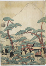 Charger l'image dans la galerie, Procession de Daimyô passant le Mont Fuji. 1791-1792.