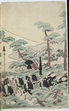 Charger l'image dans la galerie, Procession de Daimyô passant le Mont Fuji. 1791-1792.