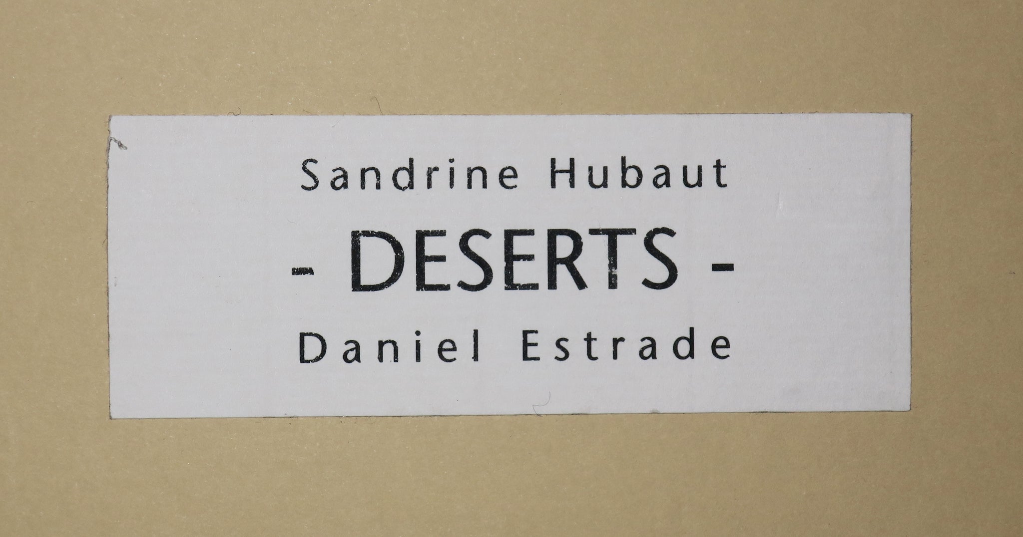 Désert. 2009.