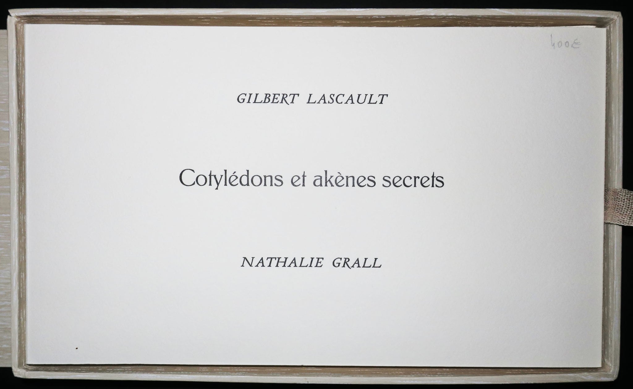 Cotylédons et Akènes secrets, 2002.