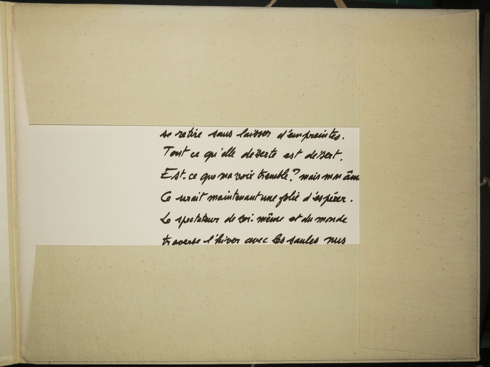 Espace d’ombre, 1973.