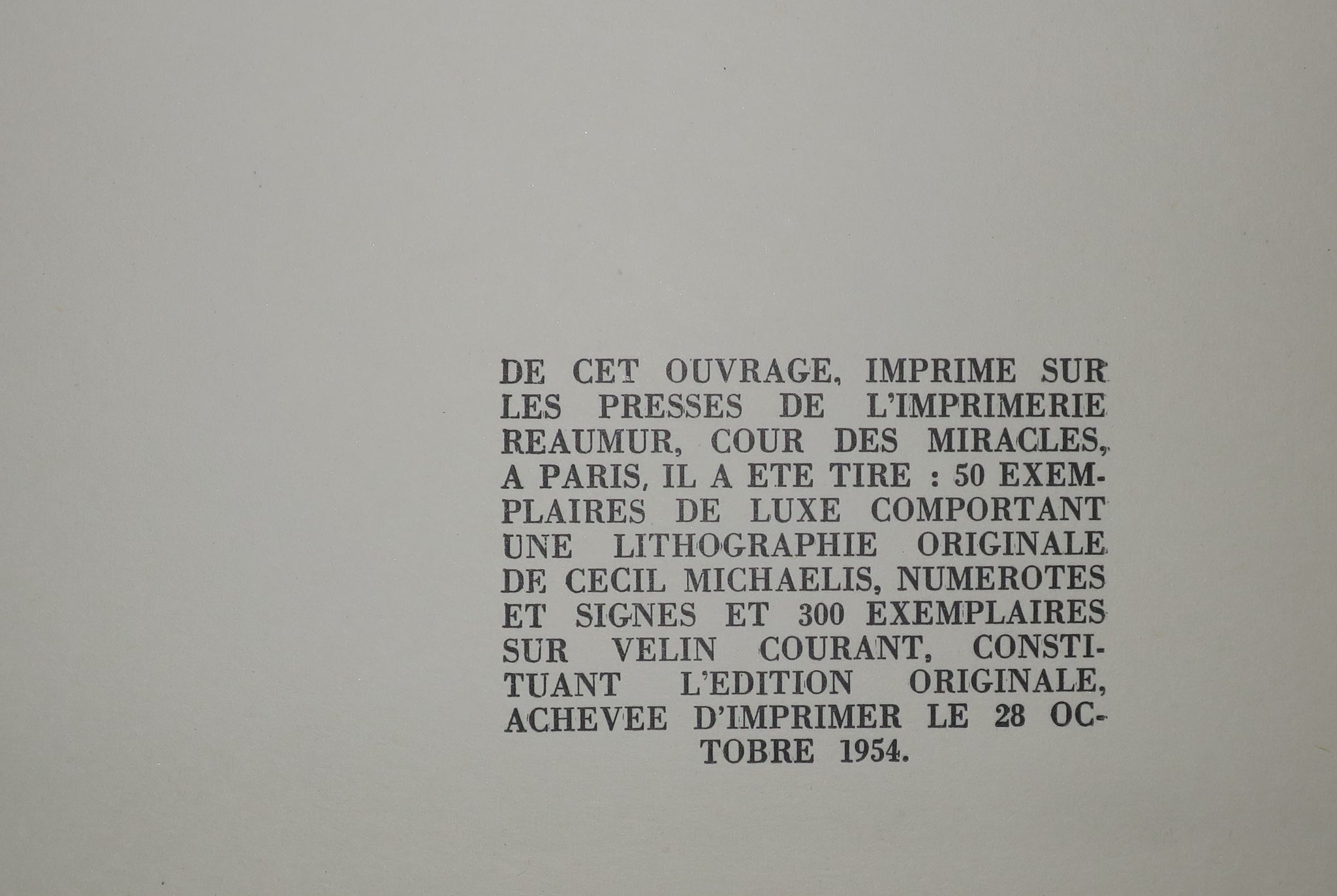 La voie abrupte, 1954.