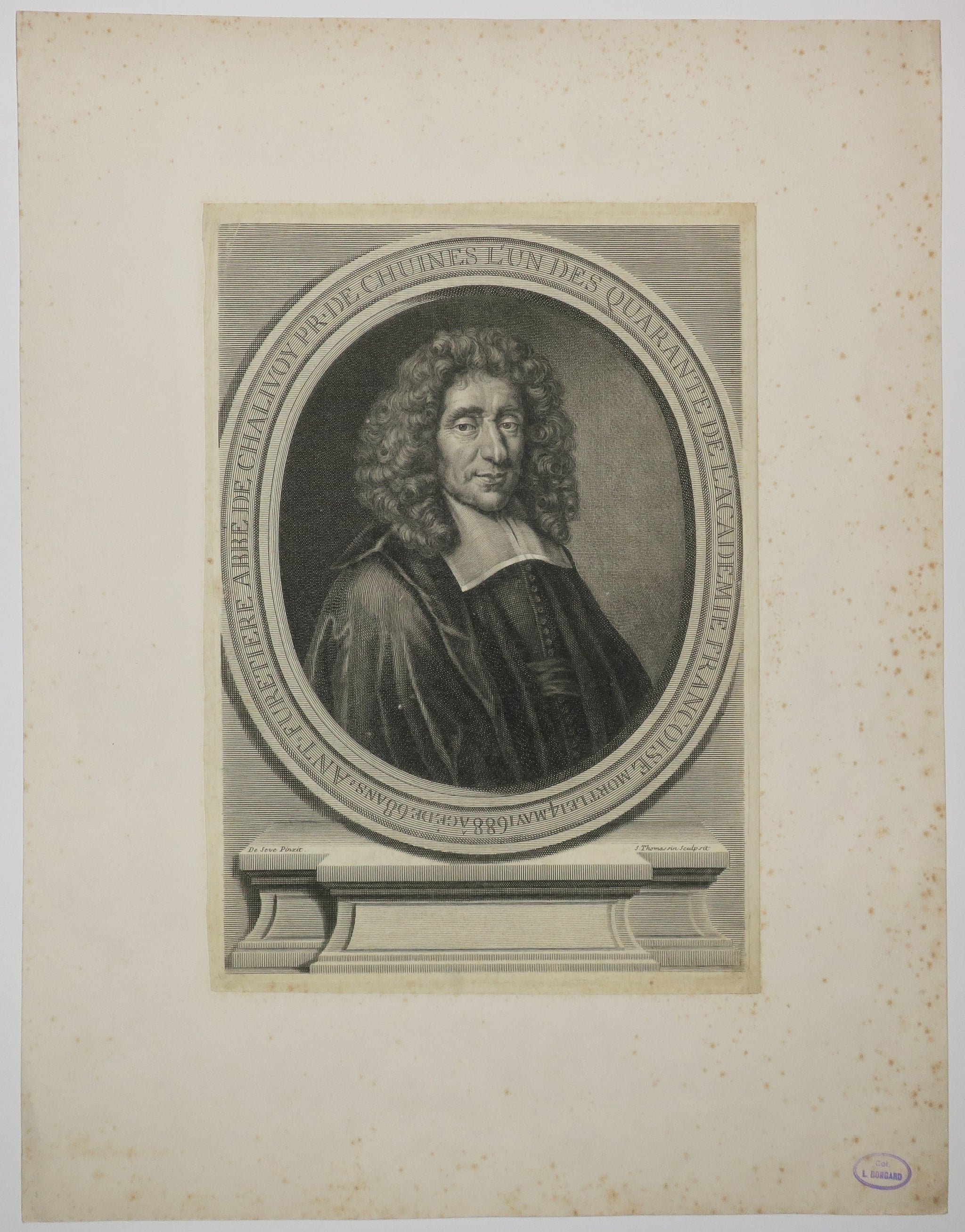 Portrait d'Antoine Furetière, Abbé de Chalivoy.