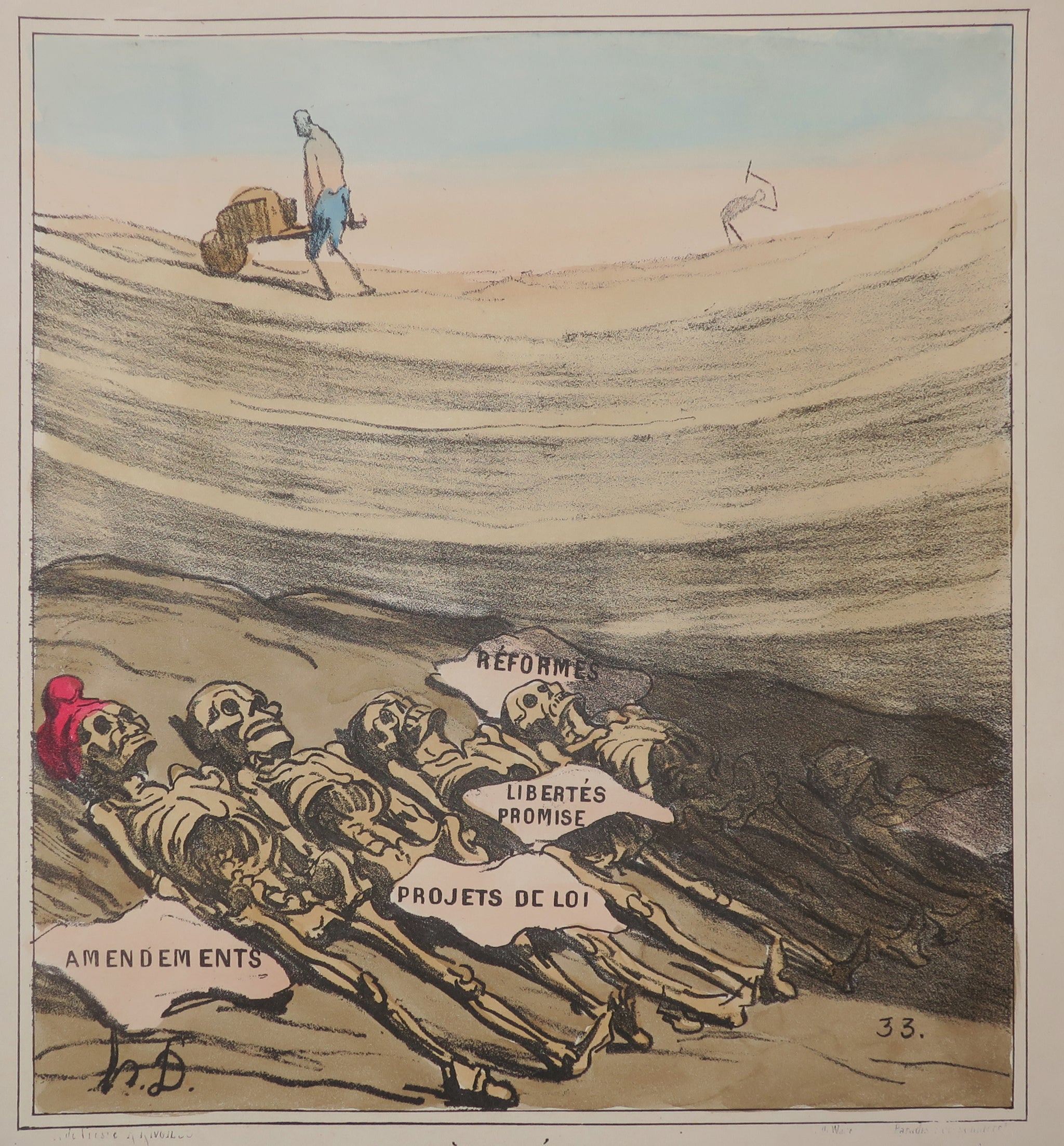 Les Arènes Législatives ou Les ruines de la Chambre en 2870.  1870.