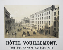 Charger l'image dans la galerie, Hôtel Vouillemont. Rue des Champs Elysées, n°13 - Place de la Concorde, Paris.  Avant 1865.