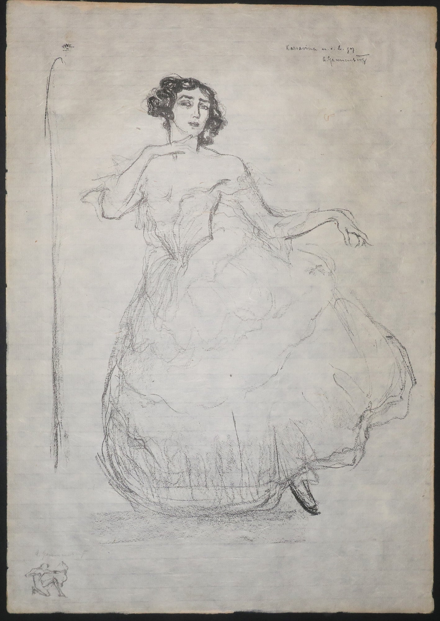 Karsavina. Tamara Karsawima dans le rôle de Colombine.