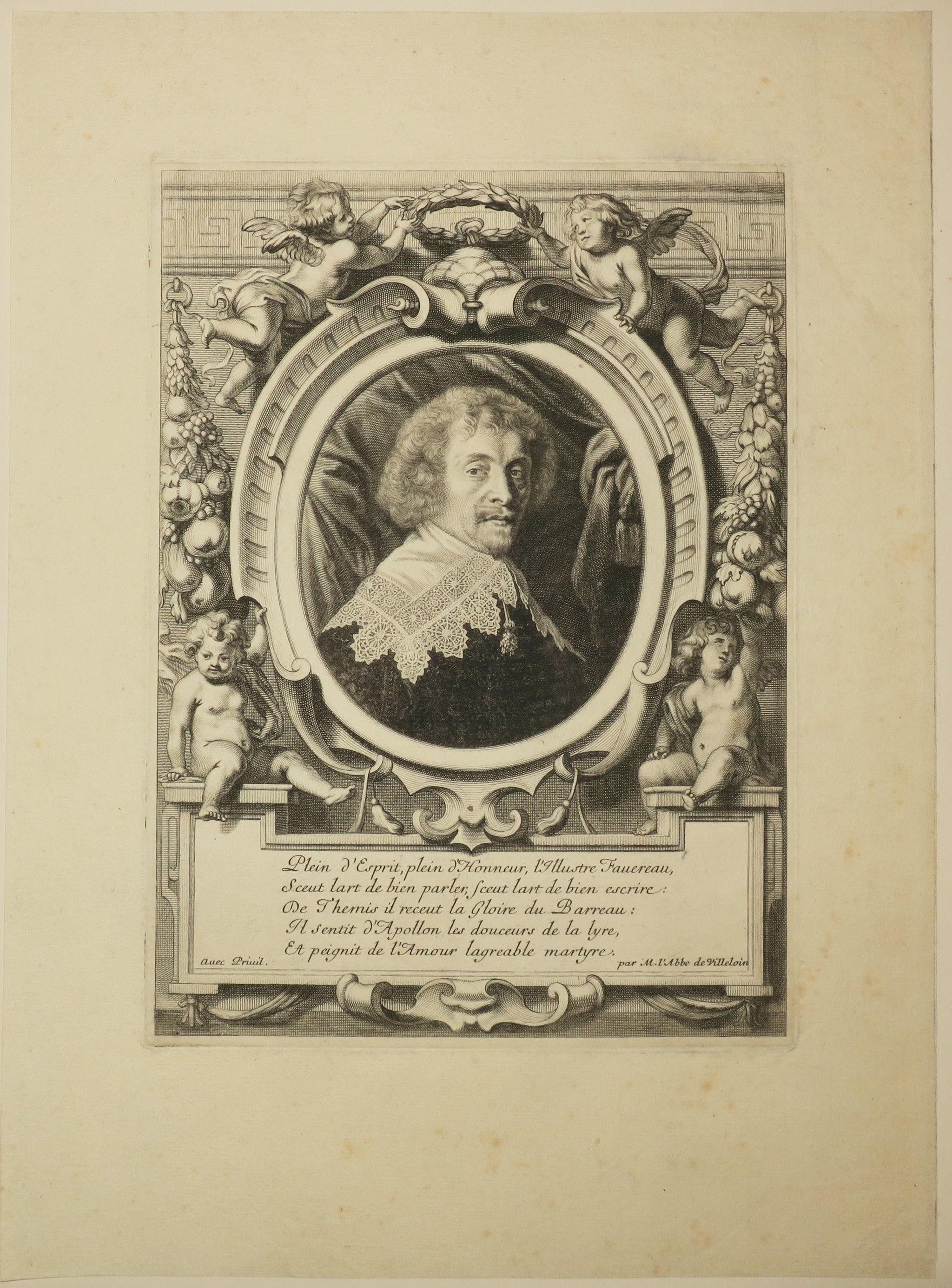 Portrait de Jacques Favereau (1590-1638) , avocat et littérateur. c.1635-1638.