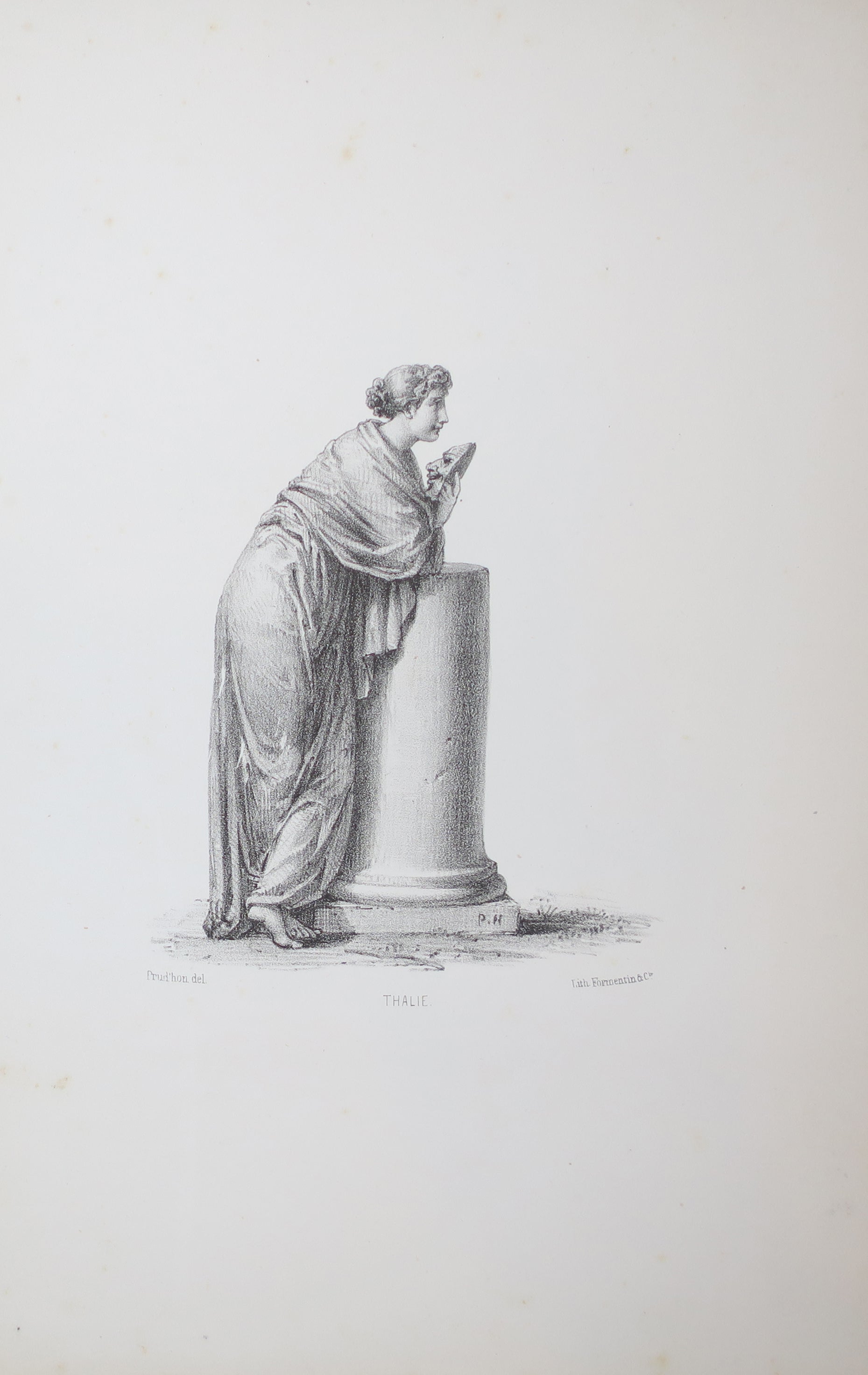 Apollon et les Muses, Dessins de Prud'hon, lithographiés par J. Boilly.  1845.