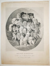 Charger l'image dans la galerie, Réunion d'artistes (dans l'Atelier d'Isabey), dédiée aux Amateurs des Arts. Tirée du Cabinet de Monsieur Bouillier.  1805.