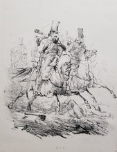 Charger l'image dans la galerie, Deux hussards au galop, le sabre à la main. 1817-1818.