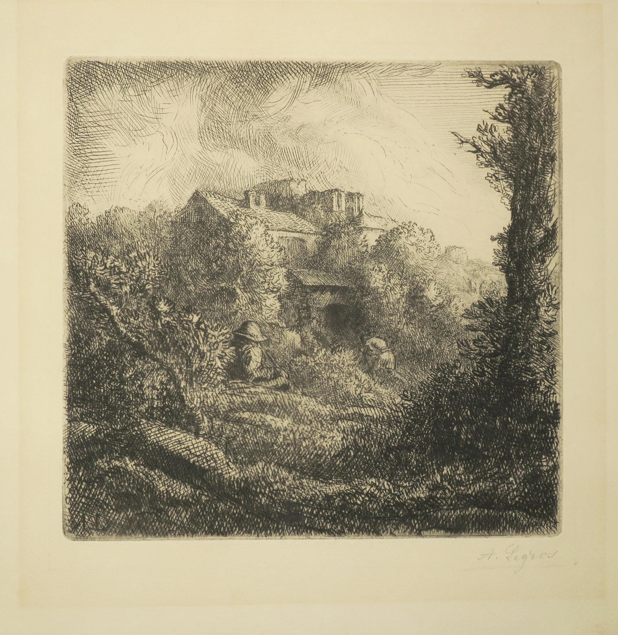 La Ferme sur la colline (grande planche).