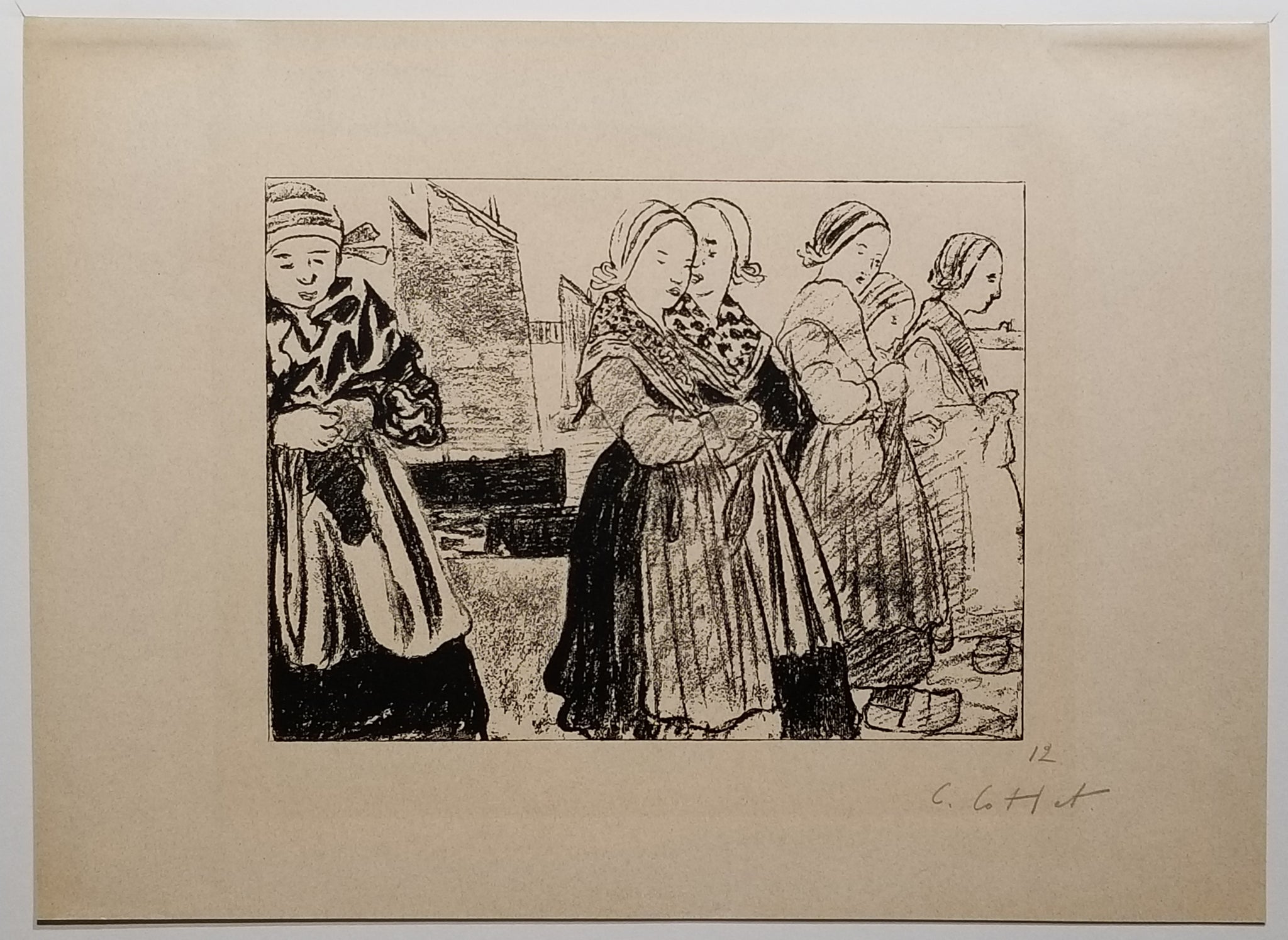 Bretonnes sur le quai. 1893-1894.