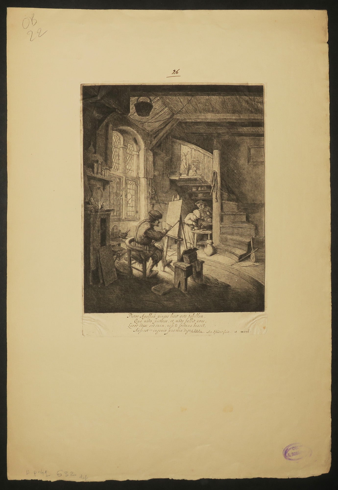 Le peintre dans son atelier.