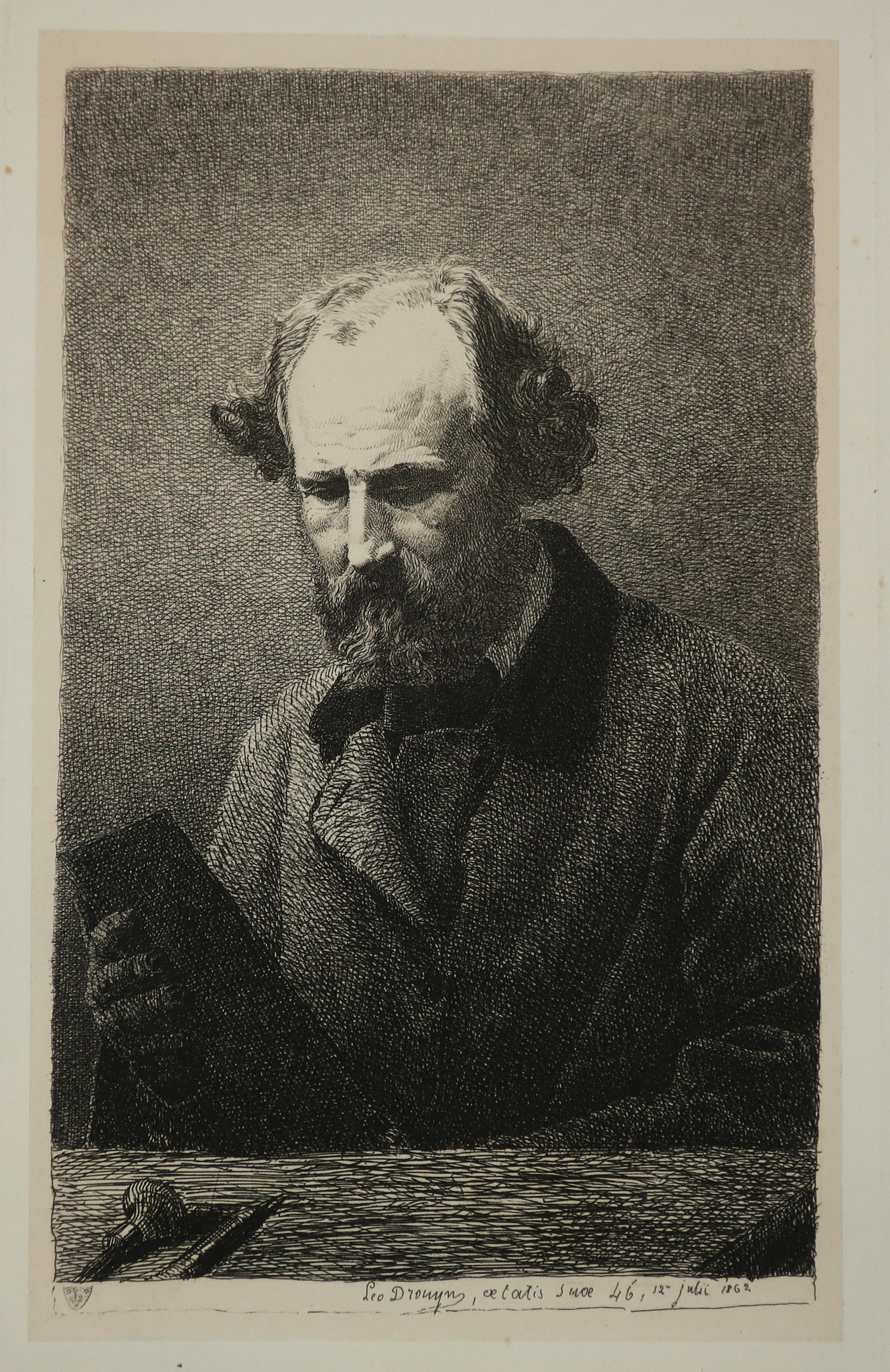 Autoportrait de l'artiste à 46 ans.  1862.