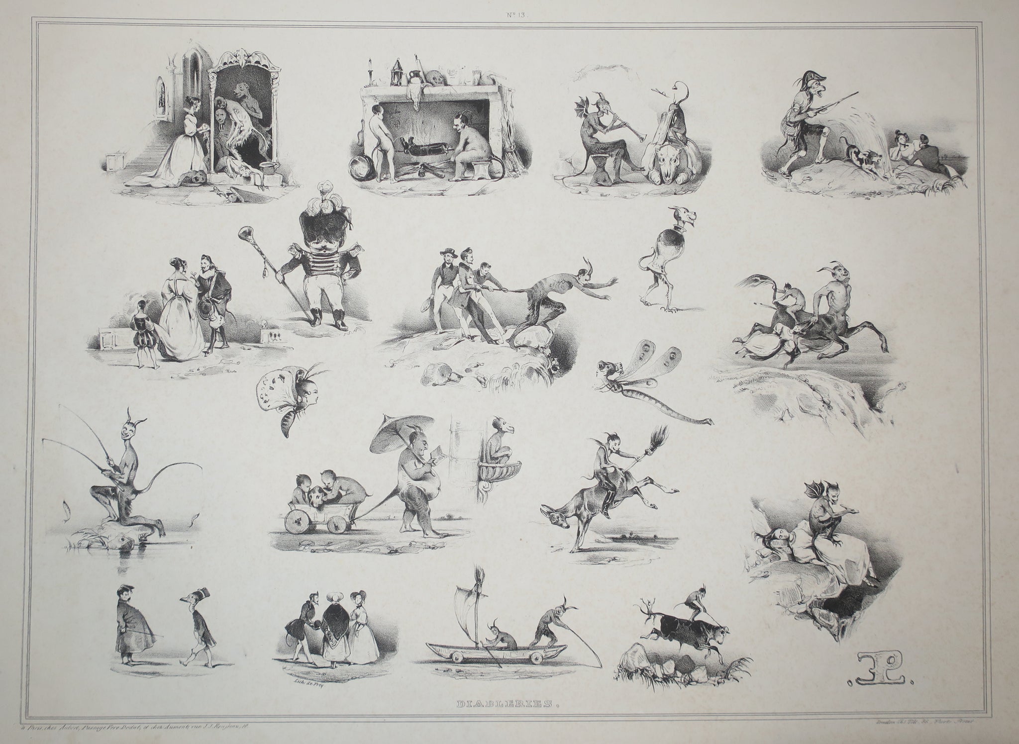 Diableries, Planche n°13.  1832.