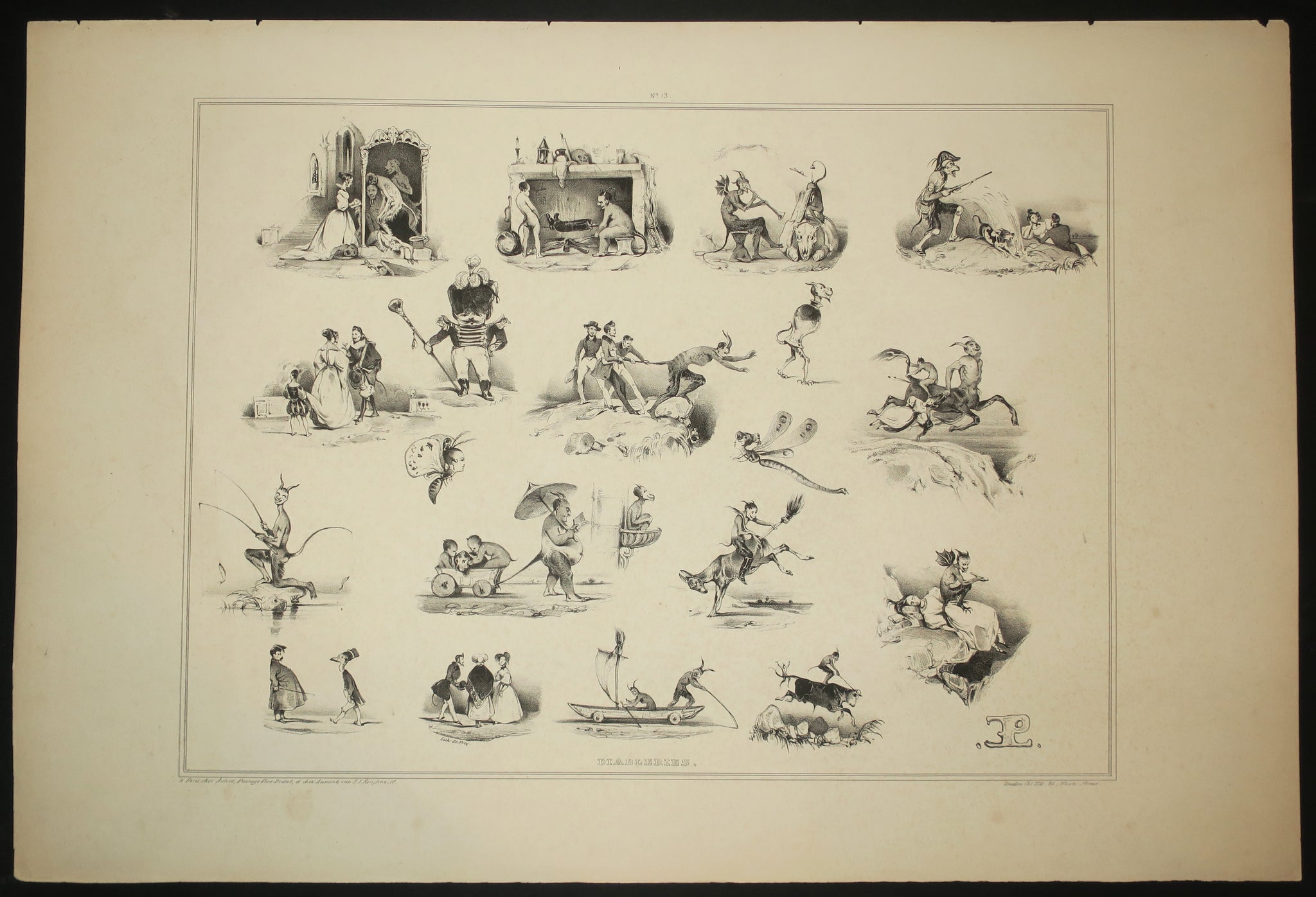 Diableries, Planche n°13.  1832.